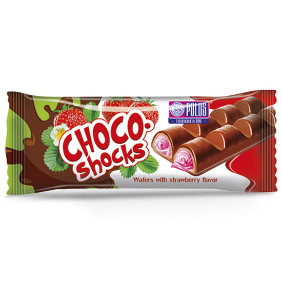 Вафли Choco-Shocks со вкусом клубники
